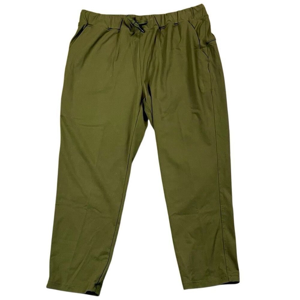 Yogipace Women’s Green Drawstring Pull-on Elastic Waist Pants Large